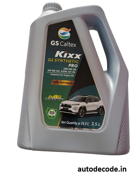 GS Caltex Kixx 0W-20 Fully Synthetic Engine Oil – 3.5 Litre